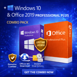 Windows 10 professional + office 2019 pro plus lifetime validity